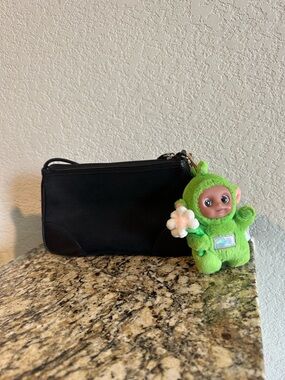 Ann Taylor Black Wristlet Pouch with Zipper